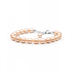 Pulsera de perlas de agua dulce con plata de ley 925 bañada en rodio - Gaura Pearls