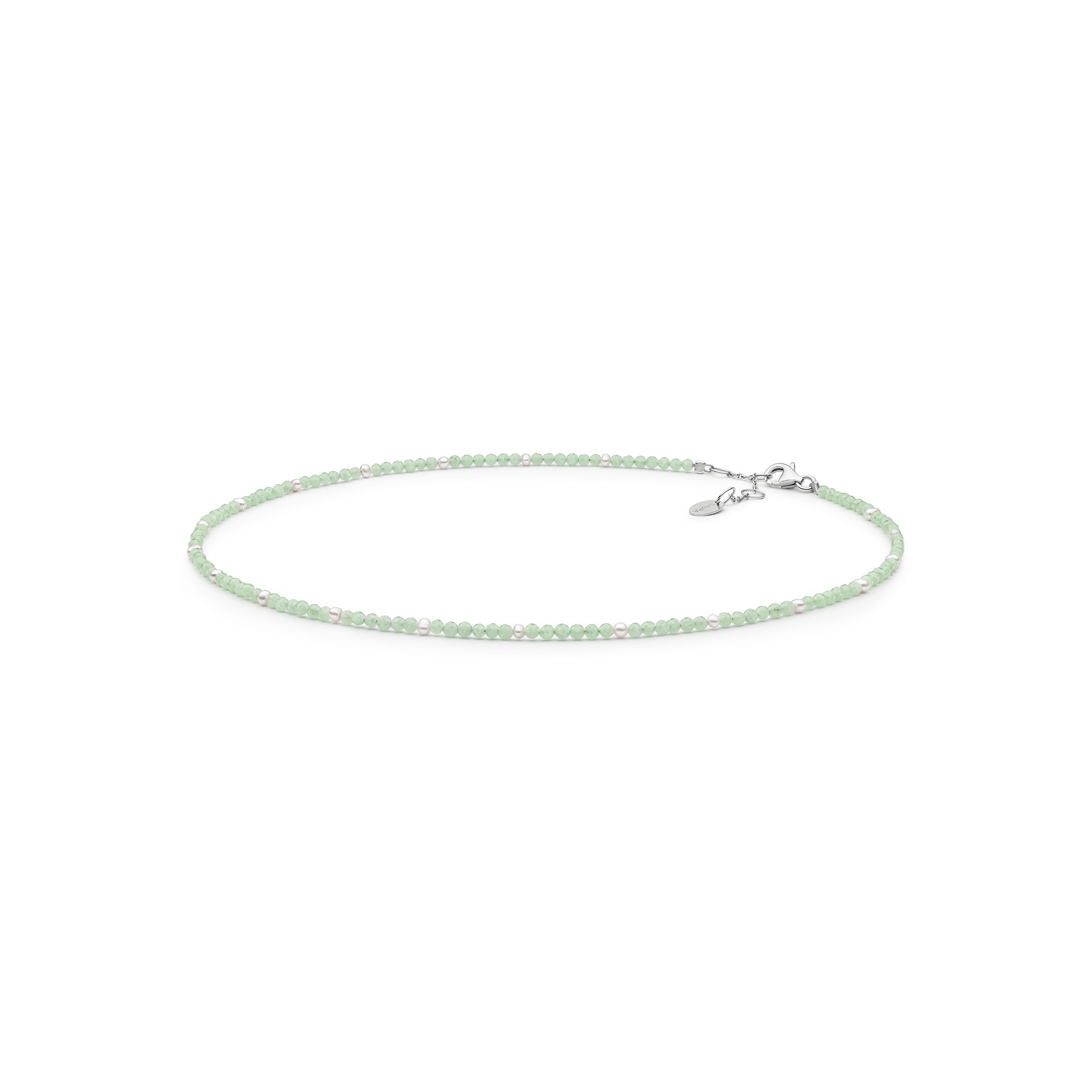 Collar de ágata con perla de agua dulce y plata de ley 925 rodiada – Gaura Pearls