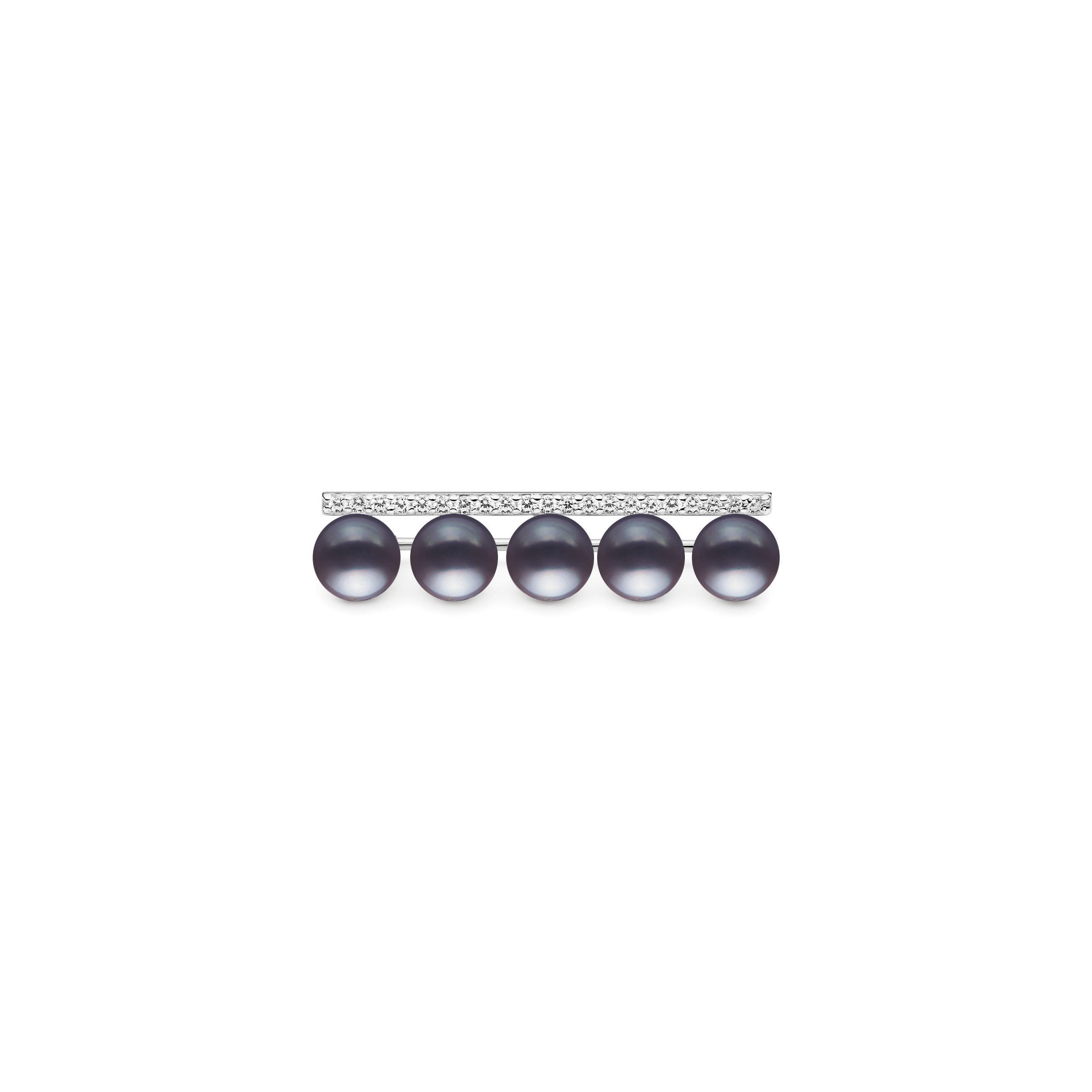 Broche de plata de ley 925 rodiada con perla de agua dulce y cristales de circonita – Gaura Pearls - Imagen 2