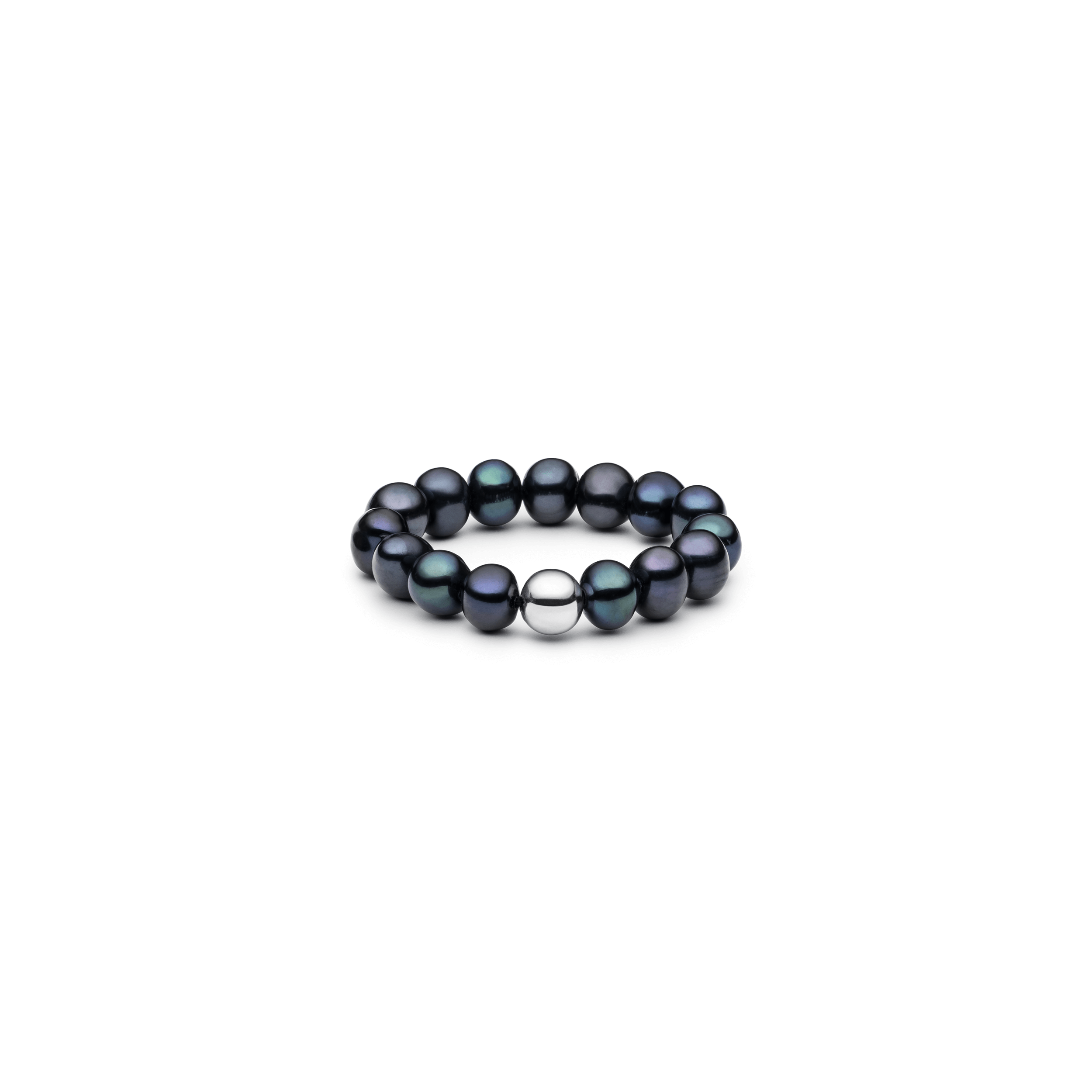Anillo con perla de agua dulce y colgante en plata de ley 925 rodiada – Gaura Pearls - Imagen 2