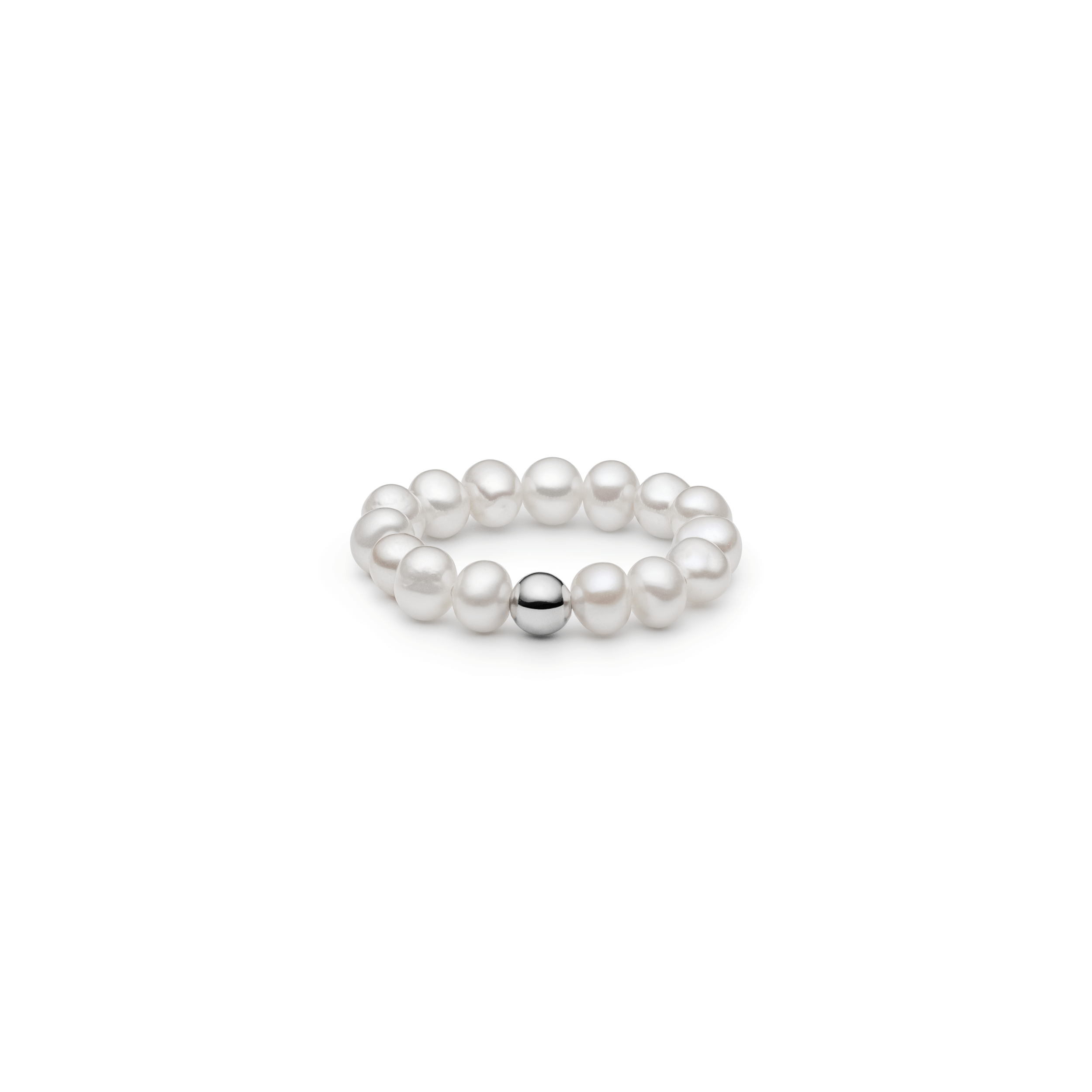Anillo con perla de agua dulce y colgante en plata de ley 925 rodiada – Gaura Pearls