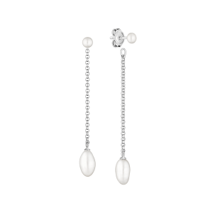 Pendientes de perlas Keshi de agua dulce en plata de ley 925 con baño de rodio – Gaura Pearls