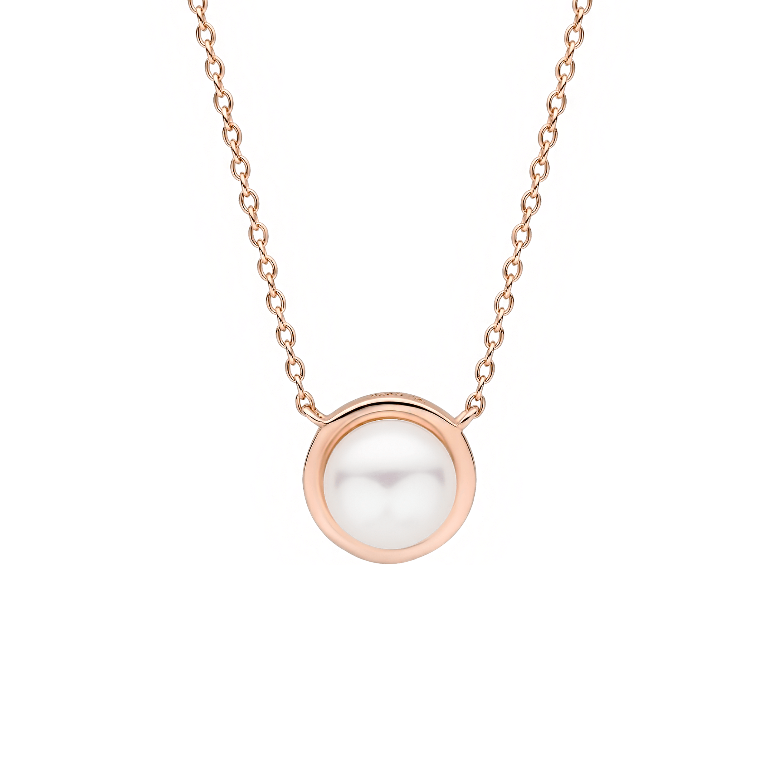 Collar de plata de ley 925 con baño de oro rosa de 14 quilates y perla de agua dulce – Gaura Pearls