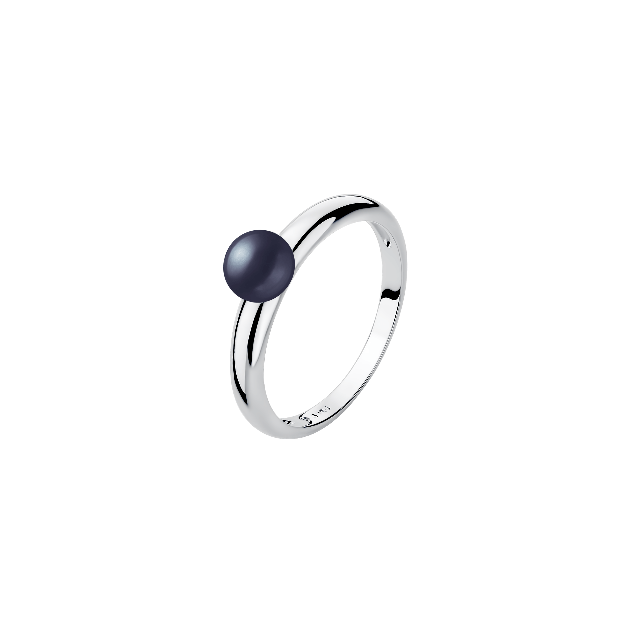 Anillo con perla de agua dulce en plata de ley 925 rodiada – Gaura Pearls - Imagen 2