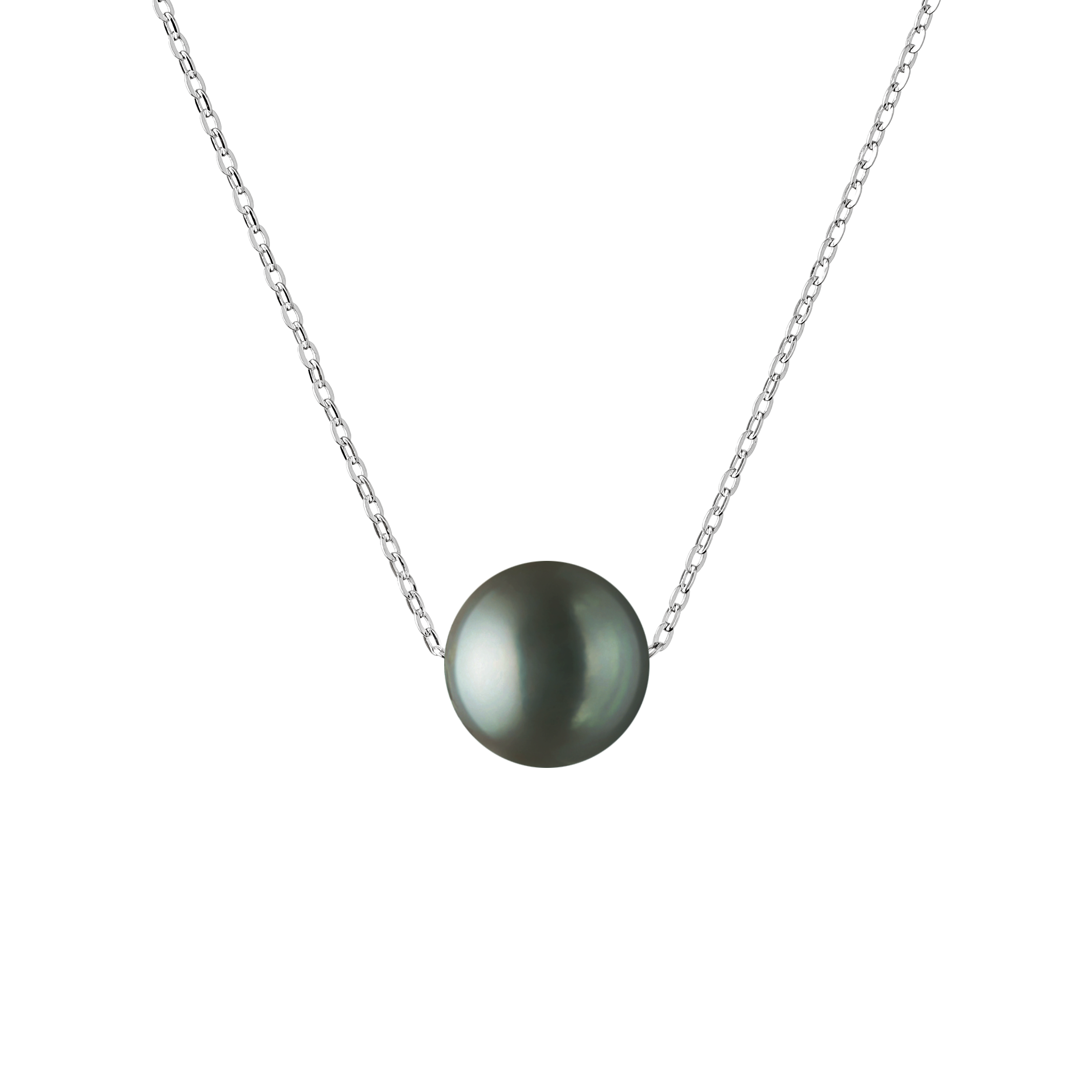 Collar de plata de ley 925 rodiada con perla de agua dulce – Gaura Pearls - Imagen 2