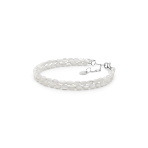 Pulsera de nácar (“madreperla”) con plata de ley 925 rodiada – Gaura Pearls