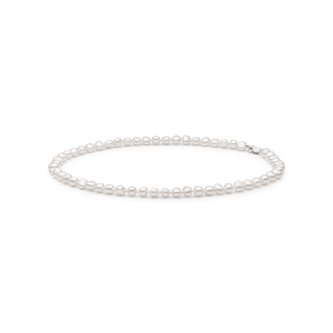 Collar de perlas barrocas de agua dulce con plata de ley 925 rodiada – Gaura Pearls
