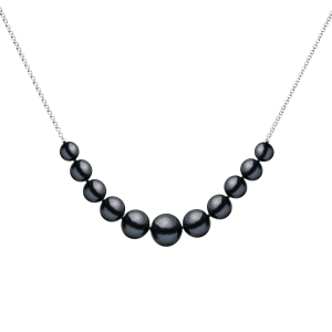 Collar de plata de ley 925 rodiada con perlas de agua dulce – Gaura Pearls