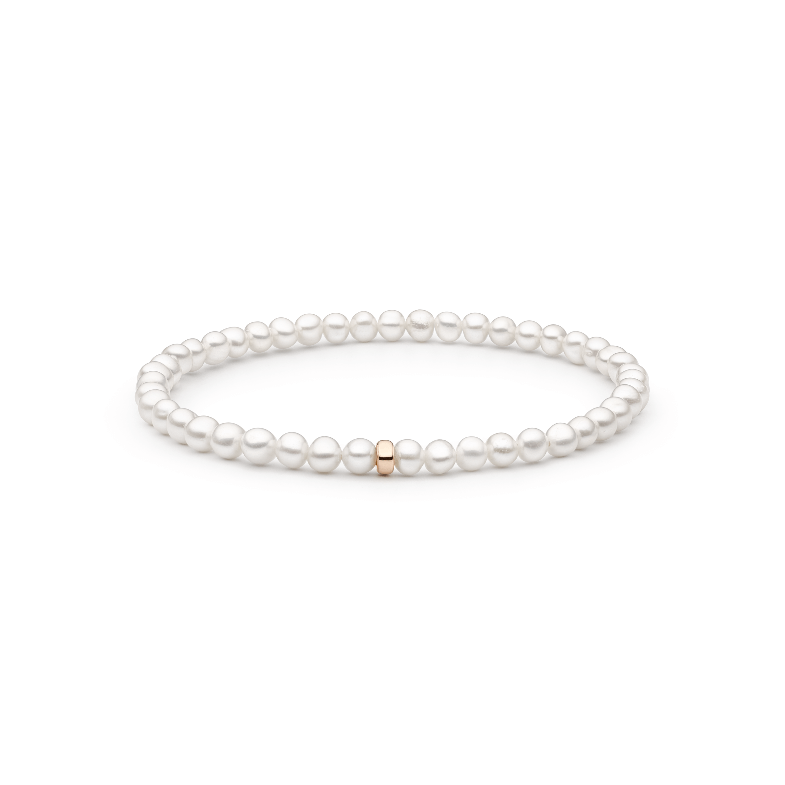 Pulsera de perlas de agua dulce con plata de ley 925 bañada en oro rosa de 14K - Gaura Pearls