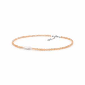 Collar de piedra lunar con perla Biwa de agua dulce – Gaura Pearls