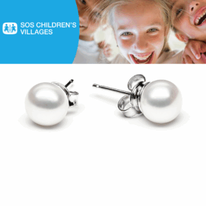 Pendientes con perlas de agua dulce de 7 mm en plata de ley 925 con baño de rodio – Gaura Pearls