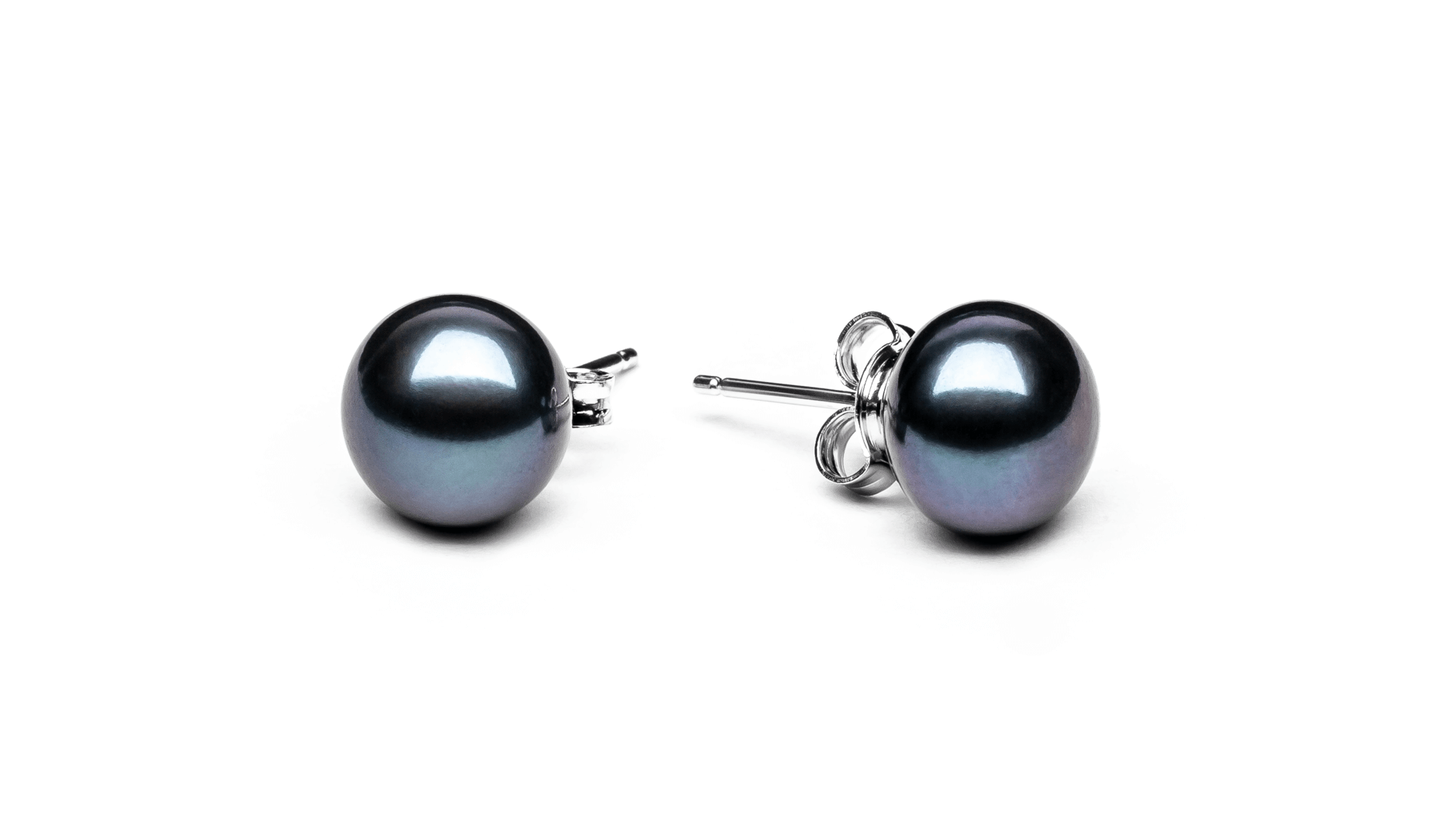 Pendientes con perlas de agua dulce de 9 mm en plata de ley 925 con baño de rodio – Gaura Pearls - Imagen 3