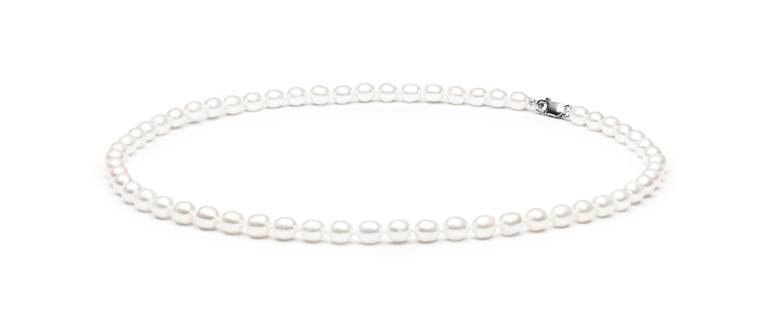Collar de perlas de agua dulce con plata de ley 925 con baño de rodio - Gaura Pearls