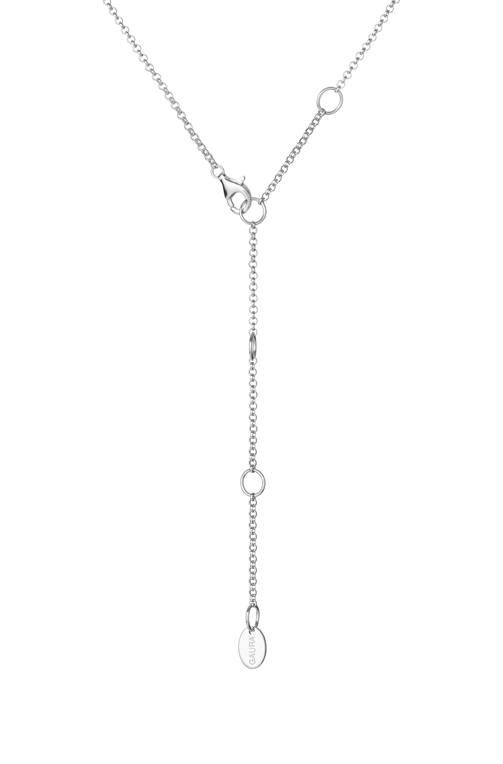 Collar de plata de ley 925 con baño de rodio, perla de agua dulce y circonita - Gaura Pearls - Imagen 4