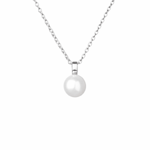Collar de plata de ley 925 con baño de rodio y perla de agua dulce - Gaura Pearls
