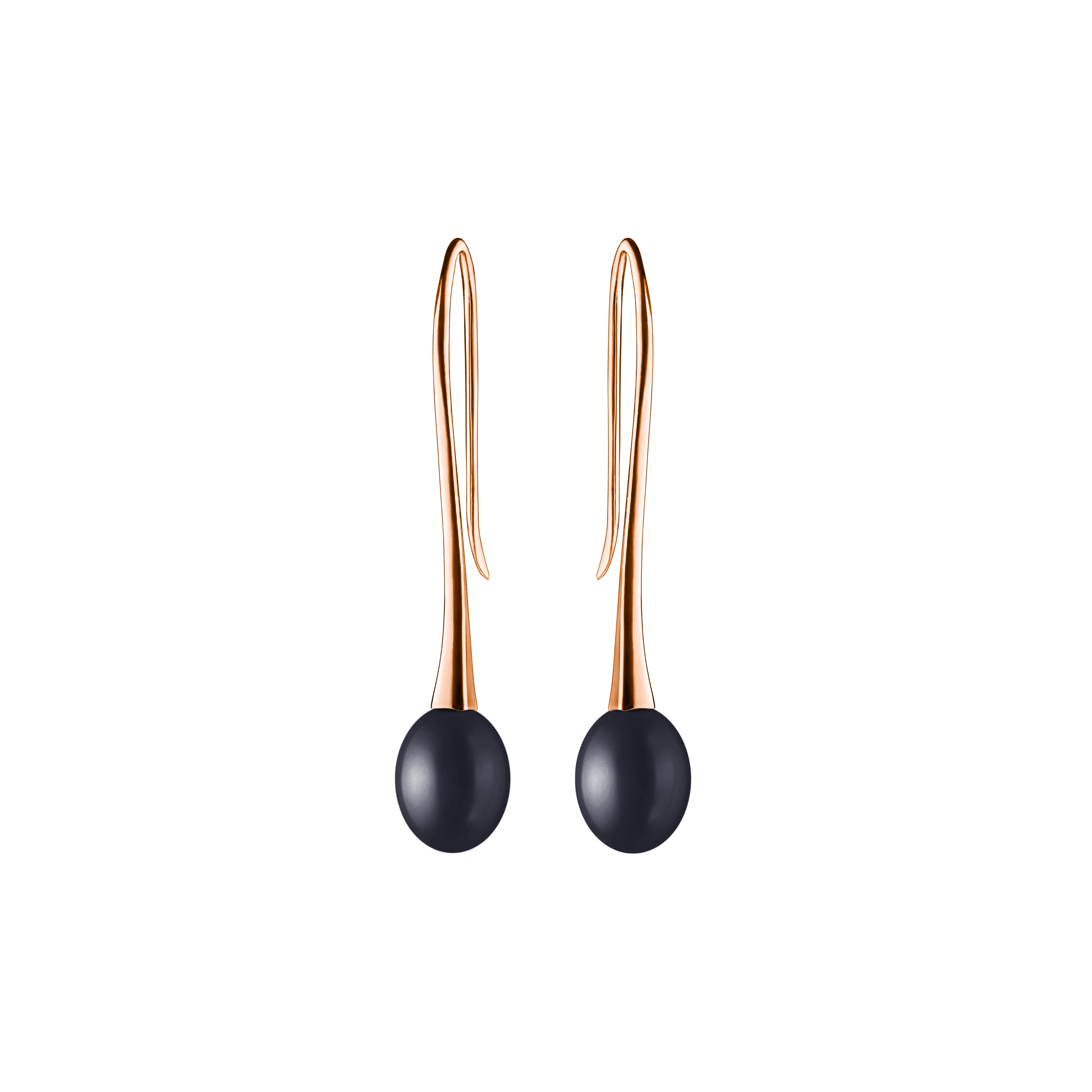 Pendientes de plata de ley 925 con baño de oro rosa de 14K y perla de agua dulce – Gaura Pearls - Imagen 2