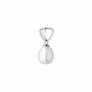 Colgante con perla de agua dulce en plata de ley 925 rodiada – Gaura Pearls