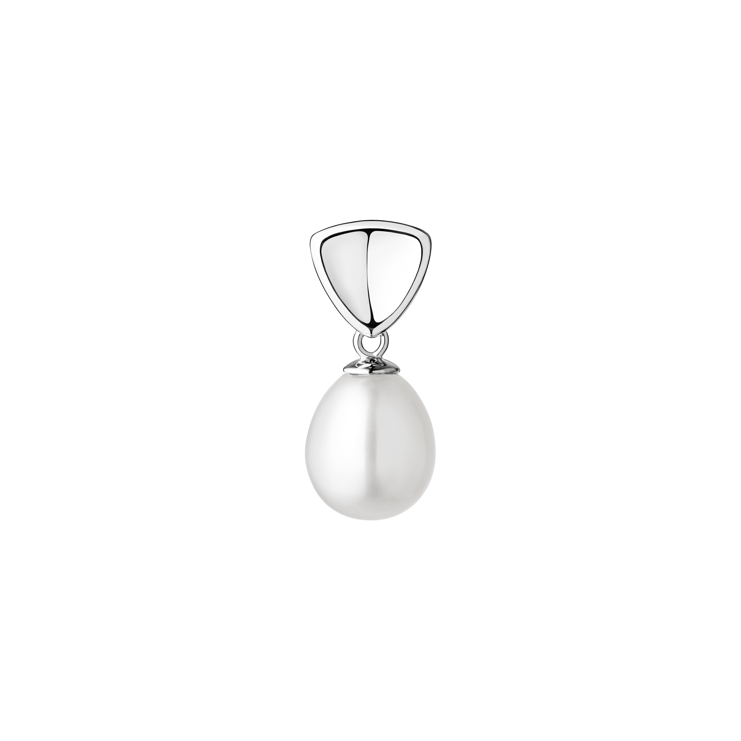 Colgante con perla de agua dulce en plata de ley 925 rodiada – Gaura Pearls