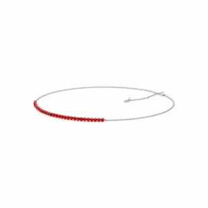 Collar de coral con plata de ley 925 rodiada – Gaura Pearls