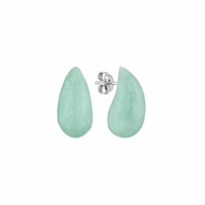 Pendientes de aguamarina en plata de ley 925 con baño de rodio - Gaura Pearls
