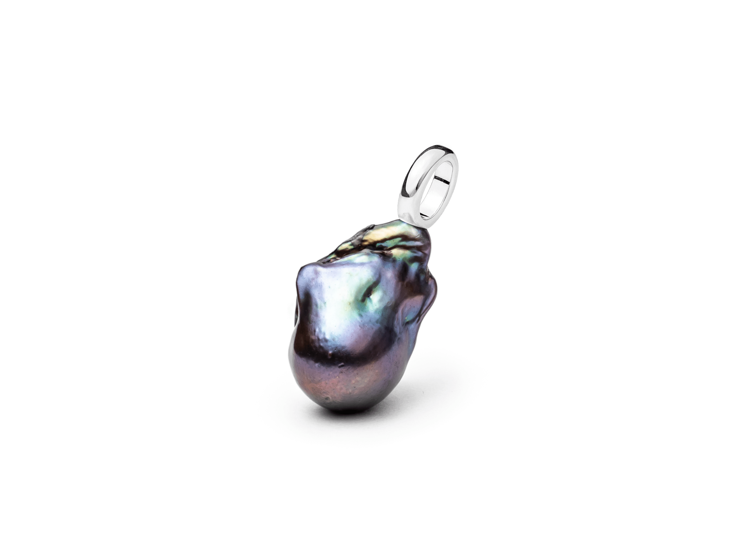 Colgante con perla Kasumi de agua dulce en plata de ley 925 rodiada – Gaura Pearls