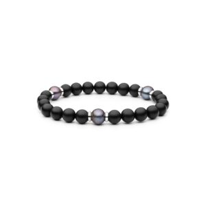 Pulsera de perlas de agua dulce y ónix – Gaura Pearls